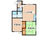 ドルミ平岡 2LDKの間取り