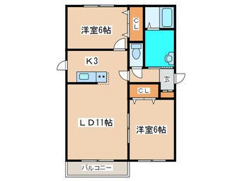 間取図 ル・ファール南郷１５