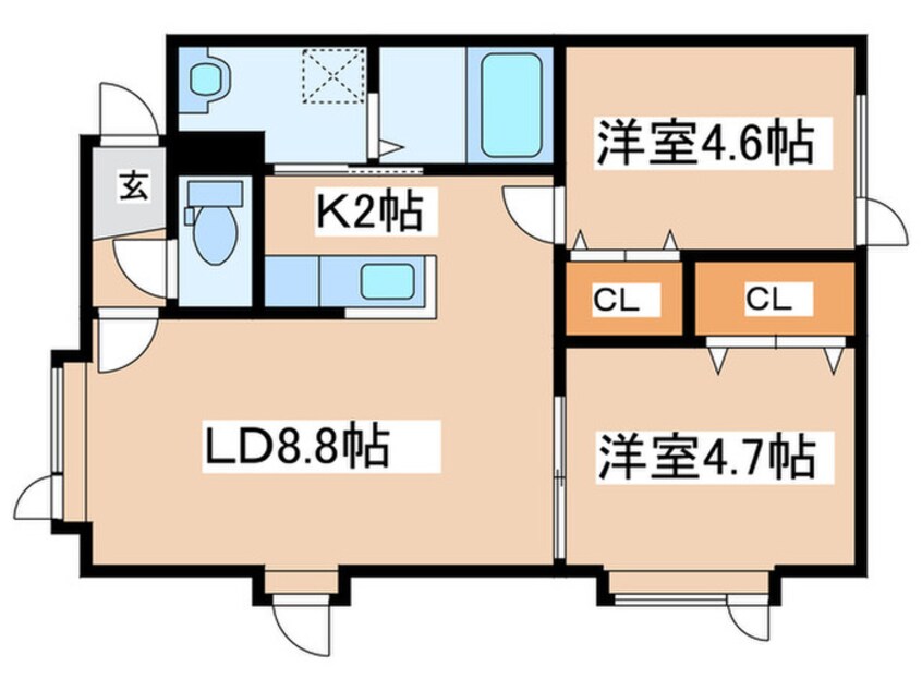 間取図 ラクシス北野Ⅰ