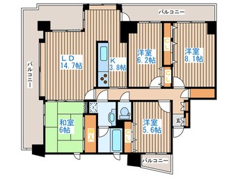 間取図 琴似2条シティハウスC棟（401）