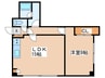 ユーハイツ昴 1LDKの間取り