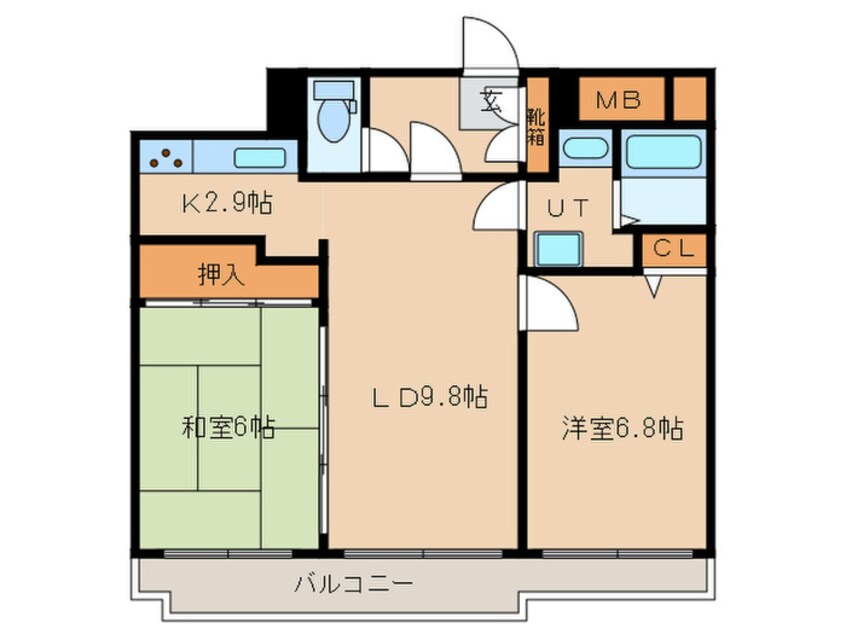 間取図 東急ドエル･アルス円山公園(205)