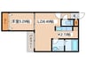 Cheval北10条 1LDKの間取り