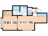 アビタシオンボナール 1DKの間取り