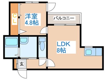 間取図 ル・ファ－ル琴似