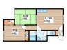 コーポ山崎 2LDKの間取り