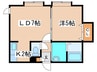 メゾンエスポアール 1LDKの間取り