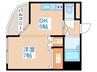 エンドレス三井南６条 1DKの間取り