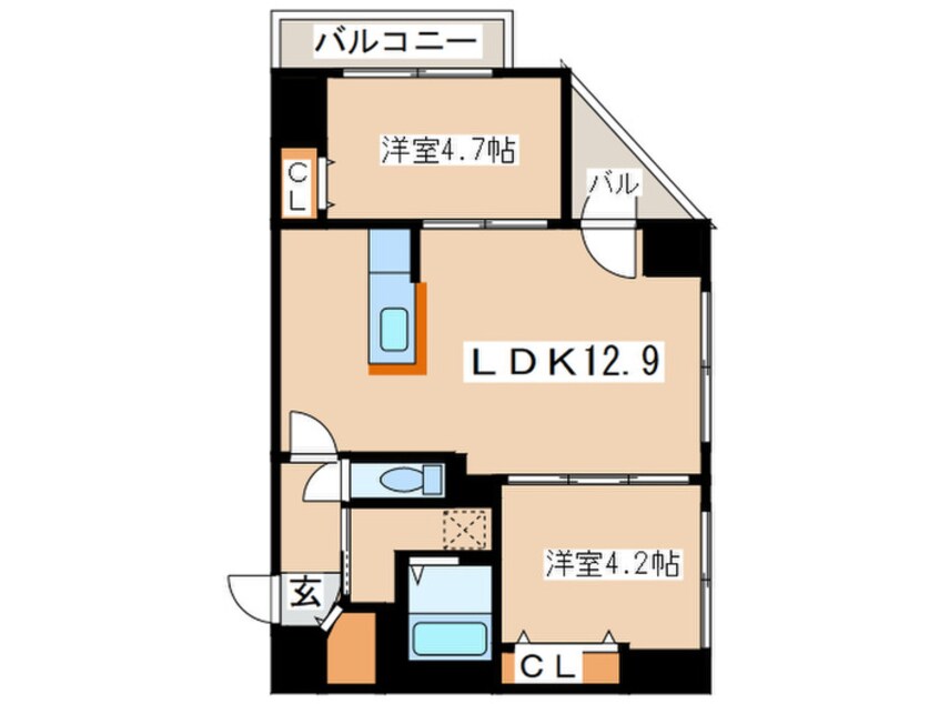 間取図 グランカーサ南6条