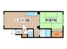 マンション板垣 1LDKの間取り