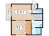 カハラコート１ｓｔ 1LDKの間取り