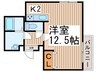 カハラコート１ｓｔ 1Kの間取り