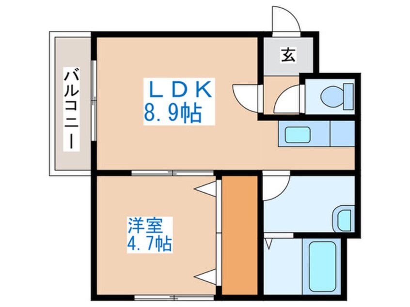間取図 カハラコート１ｓｔ