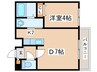 エスポワールＮ 1DKの間取り