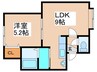ジーニアル月寒東 1LDKの間取り