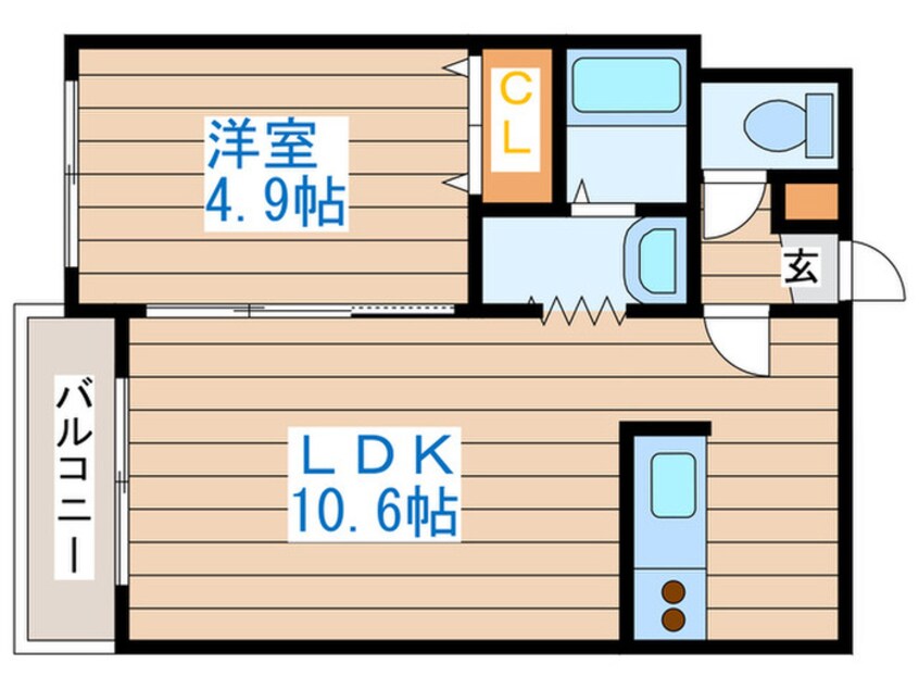 間取図 シャリテ八軒