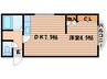 クリスタルハイツ元町 1DKの間取り
