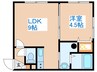 ルグラン宮の沢 1LDKの間取り