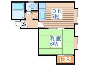 間取図 セピア八軒A