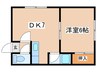 楽陽荘 1DKの間取り