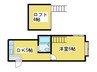 グローリーコート 1DKの間取り