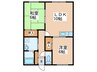 コ－ポ柴田 2LDKの間取り