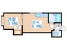 クリエイトＳ１９７Ｂ 1DKの間取り