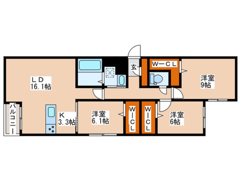 間取図 Riche reve 南20条