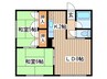 コ－ポサンシャイン 2LDKの間取り