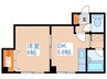 レジデンス美園 1DKの間取り