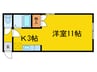 シティノ－スワン 1Kの間取り