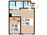 SS　Ⅵ 1LDKの間取り