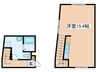 サンリバー西岡Ⅴ 1Rの間取り