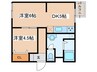 Ｖｉｌｌａ　南円山 2DKの間取り