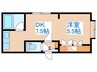 ハートランド南７条 1DKの間取り