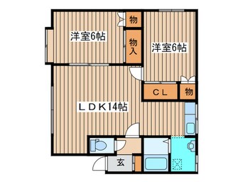 間取図 コ－ポニュ－リバ－Ａ