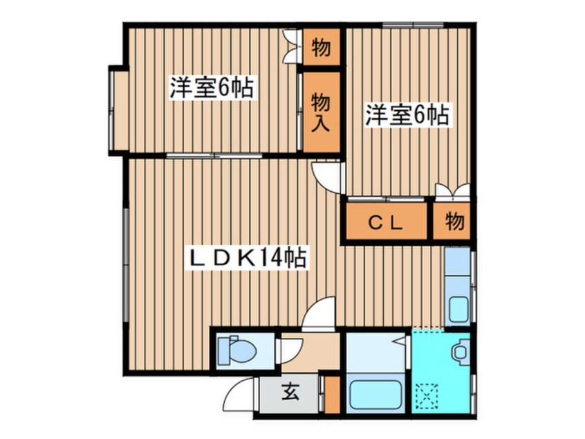 間取図 コ－ポニュ－リバ－Ａ