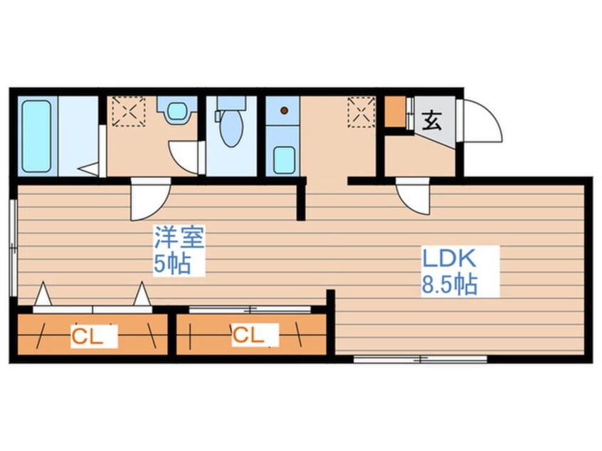 間取図 カーサビレッジ新川