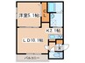ecoa月寒東A 1LDKの間取り