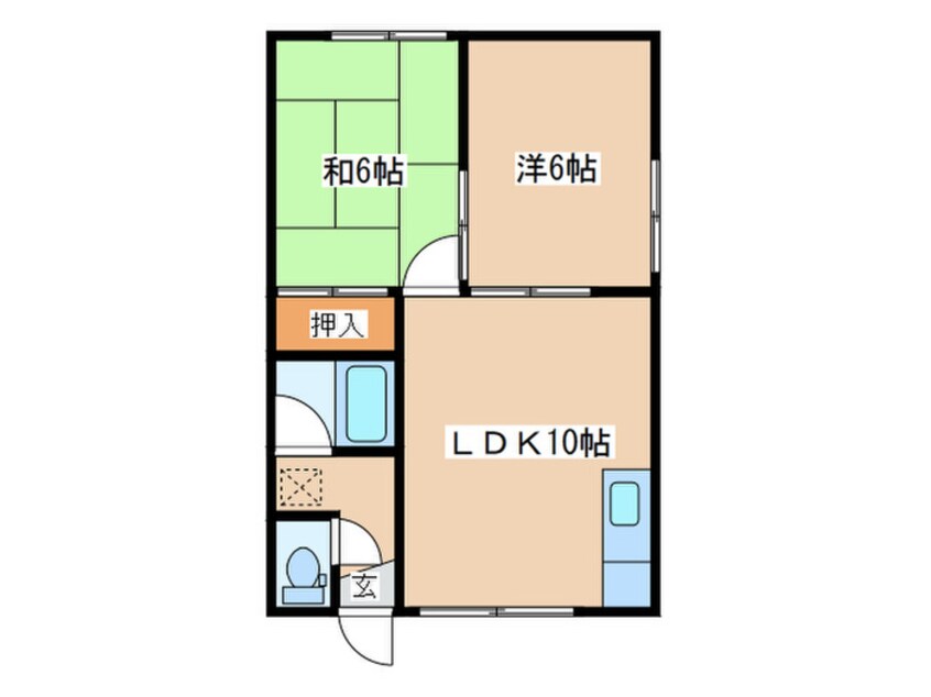 間取図 二見マンション北郷