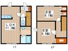 メゾン梅本Ⅲ 2LDKの間取り