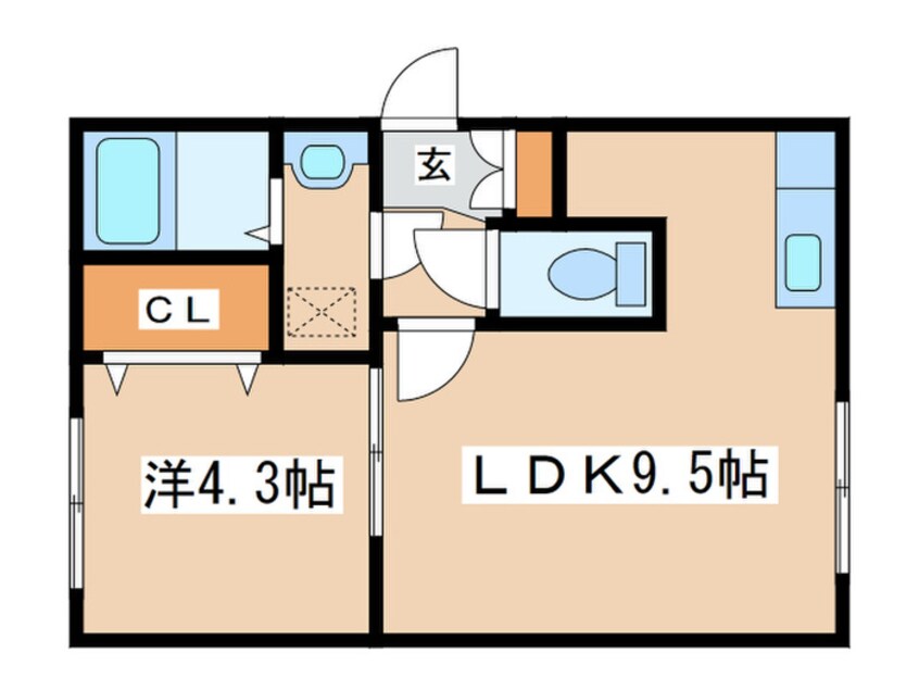 間取図 レストヒルズ南郷