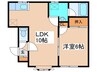 フィオーレパークＤ 1LDKの間取り