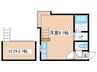 エスコ－ト美園中央 1Rの間取り