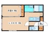グランメール南郷通 1LDKの間取り