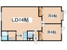 アイコート１６ 2LDKの間取り