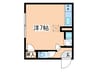 マンションうけな 1Rの間取り