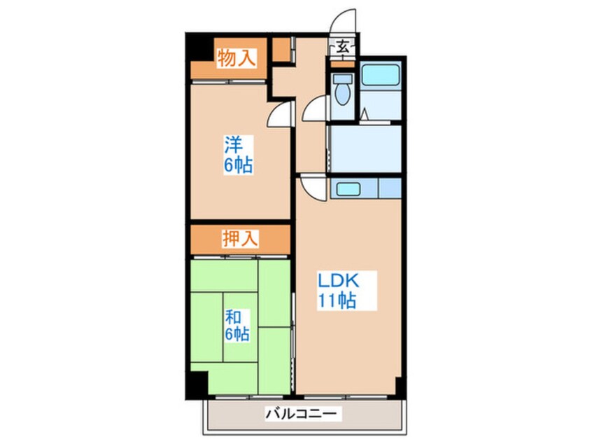 間取図 琴似コーポ山竹