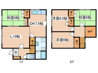 間取図 屯田５－９古田邸貸家５