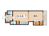 ペルドゥエ－プス本郷 1DKの間取り